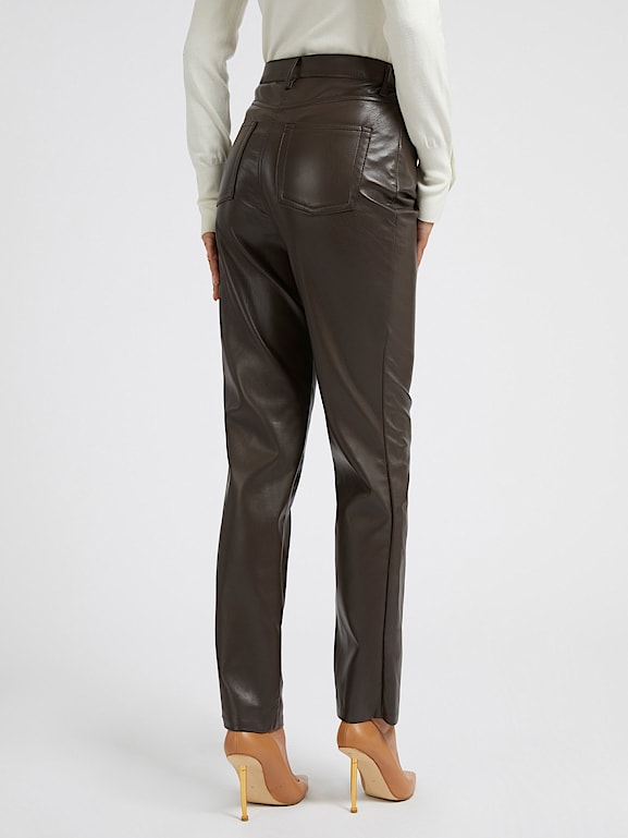 GUESS Faux Leather straight pant