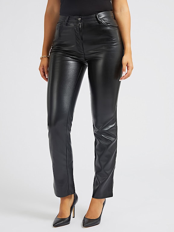 GUESS Faux Leather straight pant