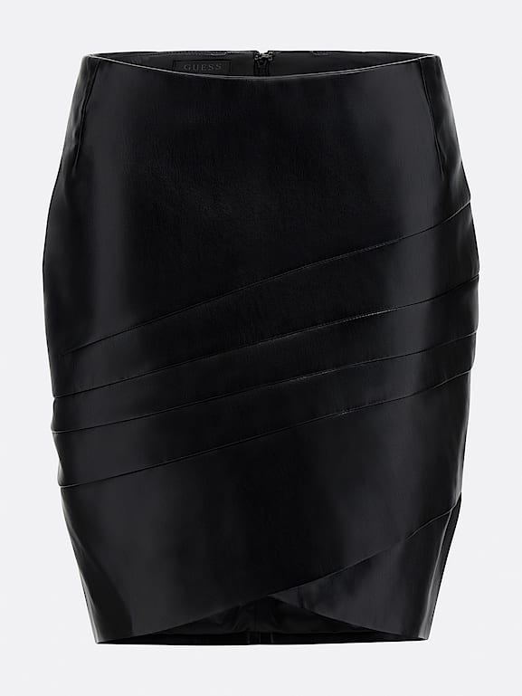 GUESS Faux leather mini skirt Women