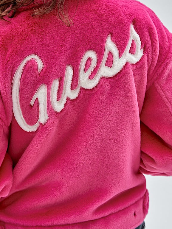 Guess pink bomber jacket hot sale