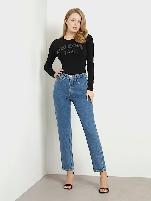 Jean mom long outlet