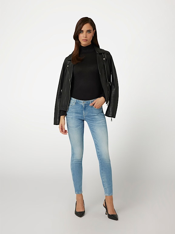 Calças de ganga corte skinny Guess mulher