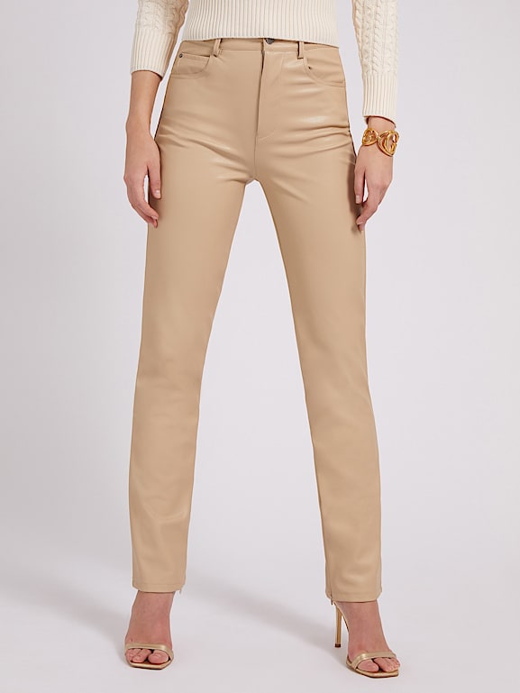 Guess butter faux leather pants clearance