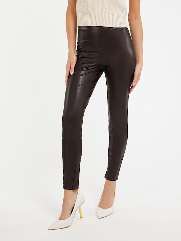 Faux Leather Legging {Brown}