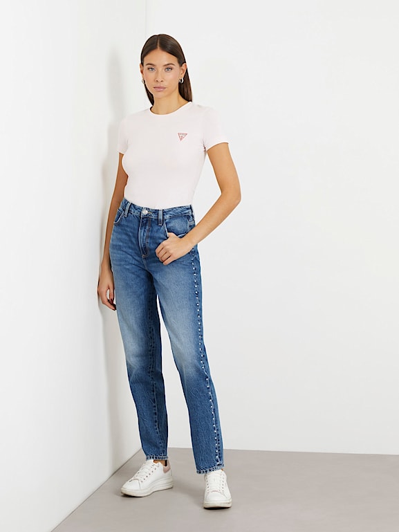GUESS® Small triangle logo stretch t-shirt