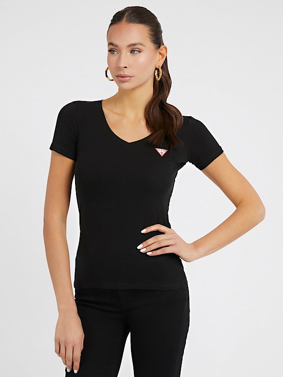 Guess v neck t clearance shirt