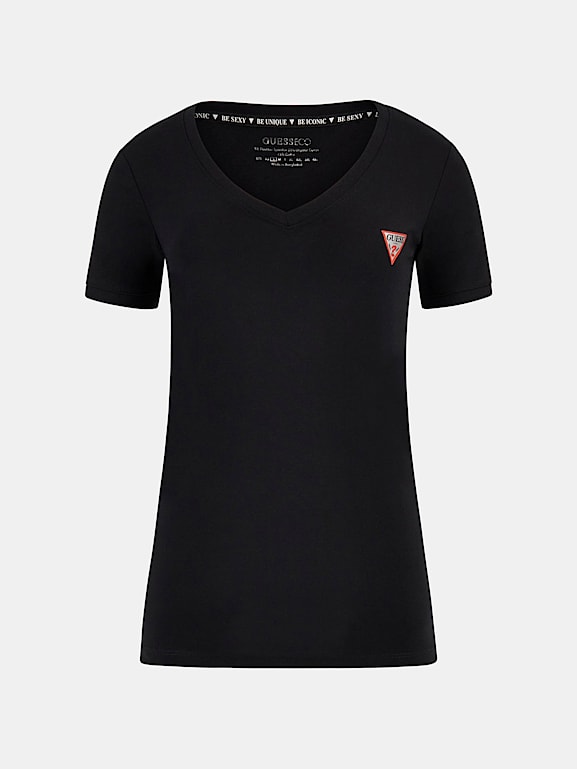 ◆BADBLOOD◆ Tiny Logo Jersey Ringer T-Shirt Black Stripe w- Women's Black Bad Bunny Kendo Sticks T-Shirt