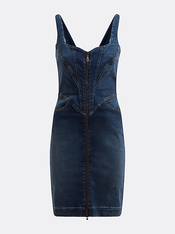 Robe en jean zippee devant outlet