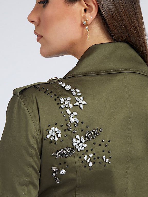 Veste militaire brodée hotsell femme