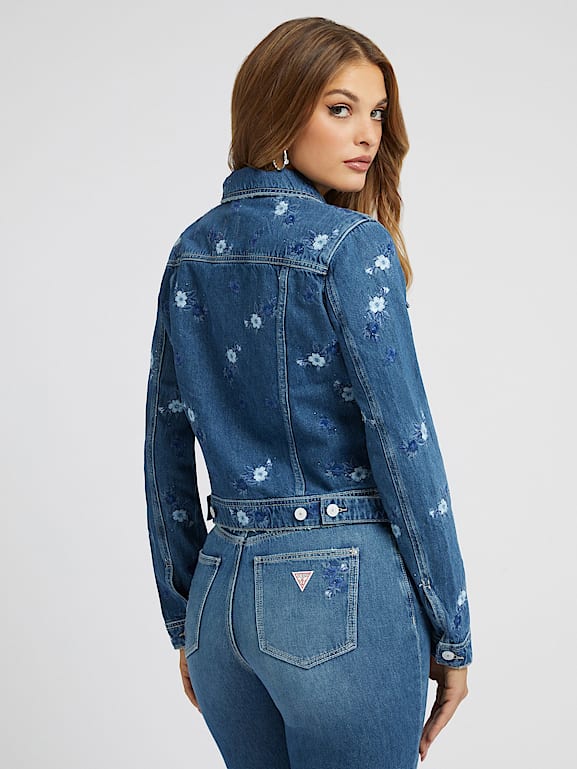 Guess embellished denim hotsell jacket