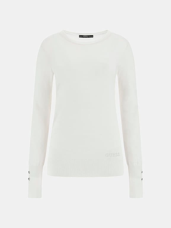 Guess white jumper store