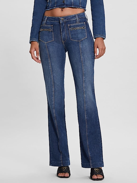 GUESS USA mid-rise Flared Jeans - Farfetch