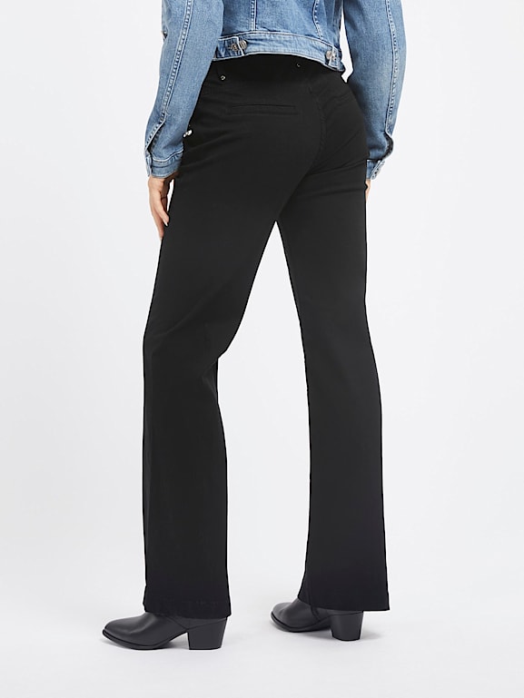 Express Mid Rise Black Bootcut Jeans