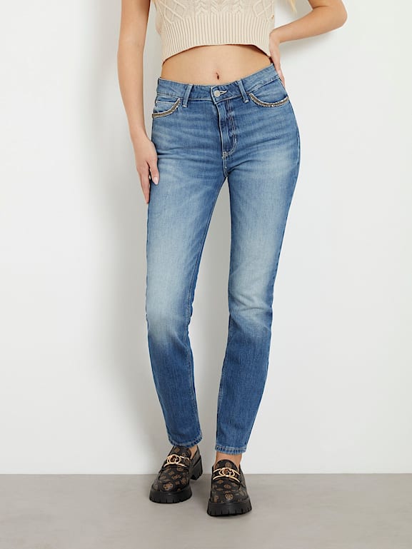 Calça guess cintura alta clearance