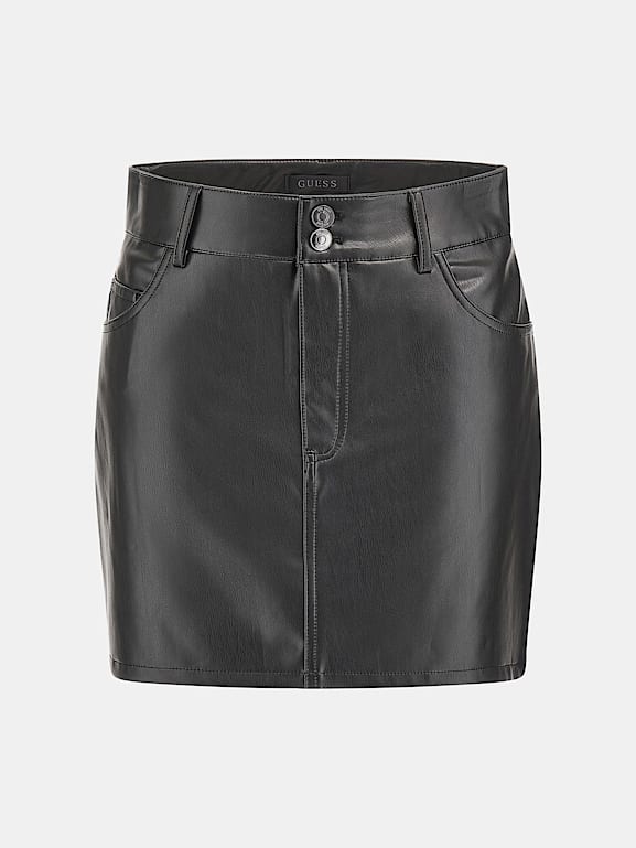 Guess leather mini skirt top