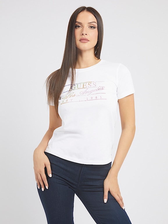 T shirt guess best sale los angeles femme