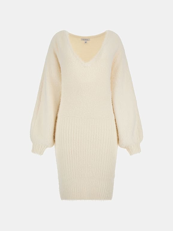 GUESS Fuzzy sweater midi dress Women