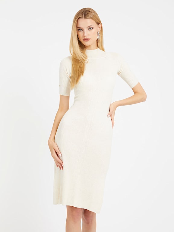 White sweater dress midi sale