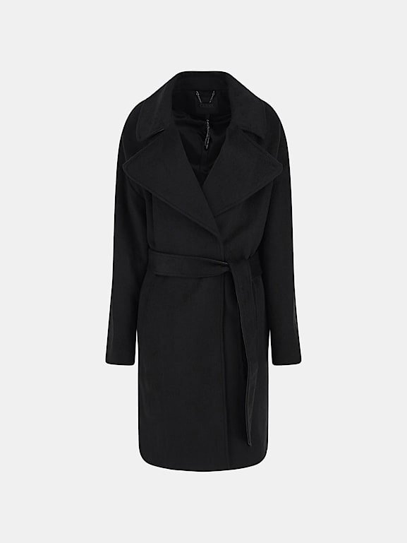 Guess belted coat hot sale