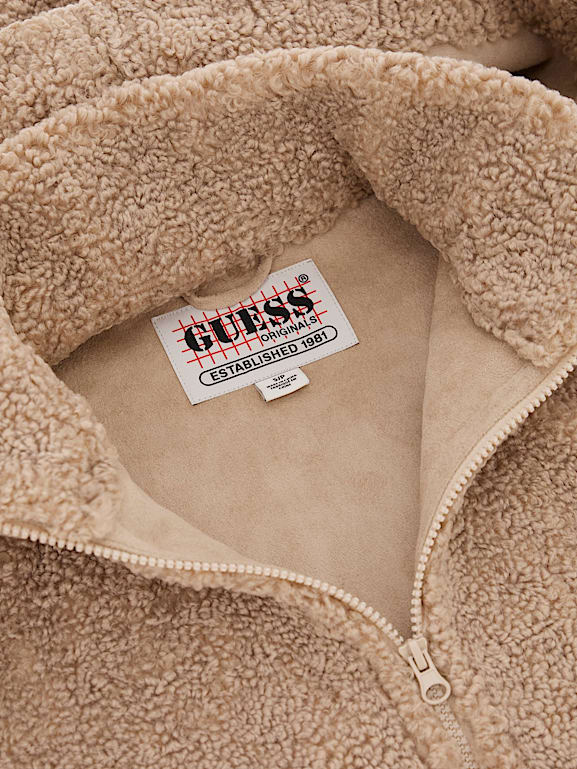 Guess sherpa hoodie deals