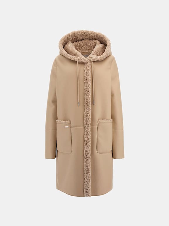 GUESS Faux leather parka Women