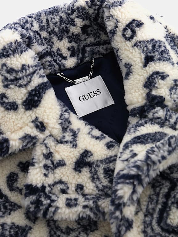 Manteau fausse fourrure bandana Femme GUESS Collections Passees