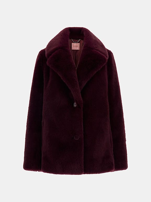 Guess hot sale maroon coat