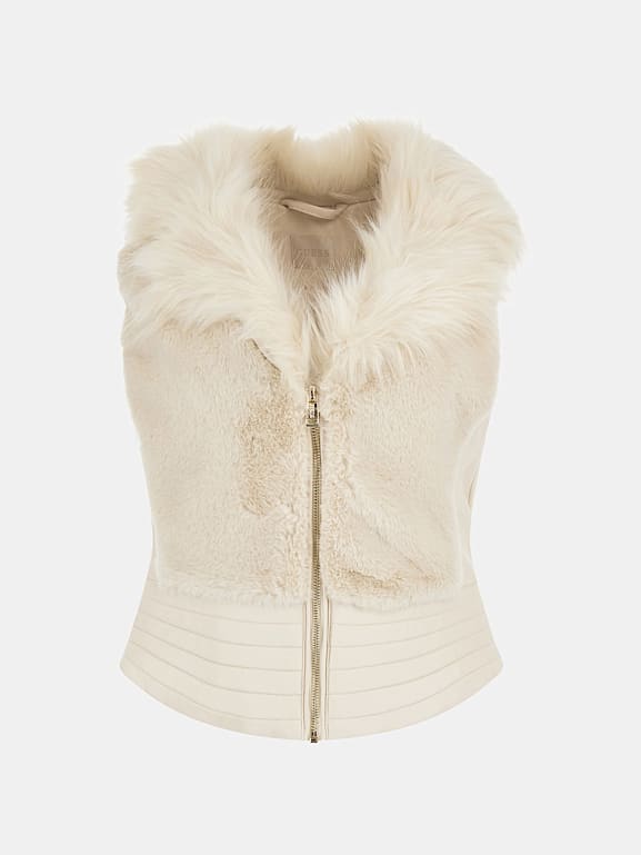 Guess faux fur gilet online