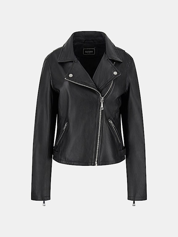 Giacca di pelle guess hotsell