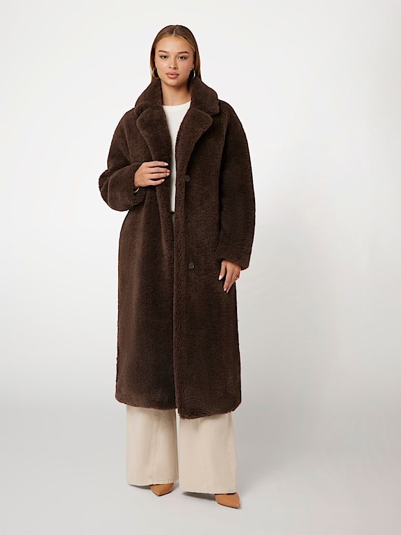 GUESS Manteau en fausse fourrure