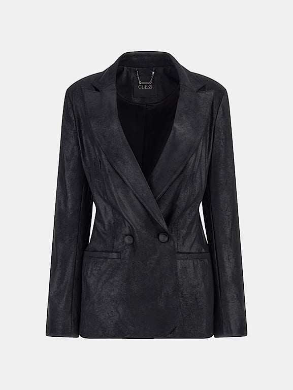 Suede black new arrivals blazer