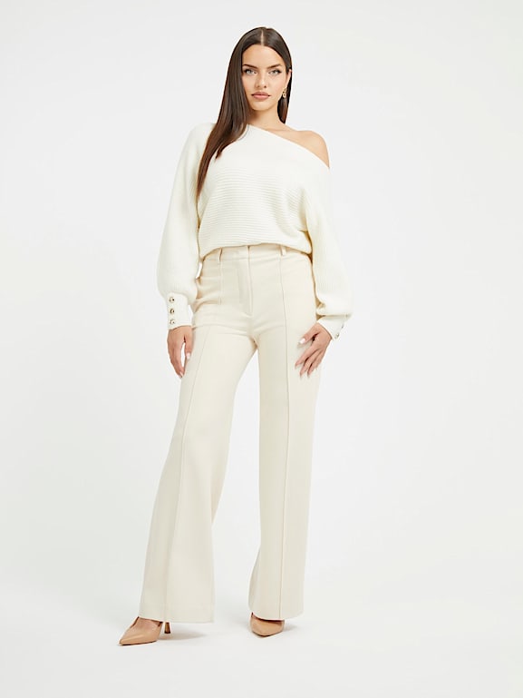 Guess off on sale shoulder sweater