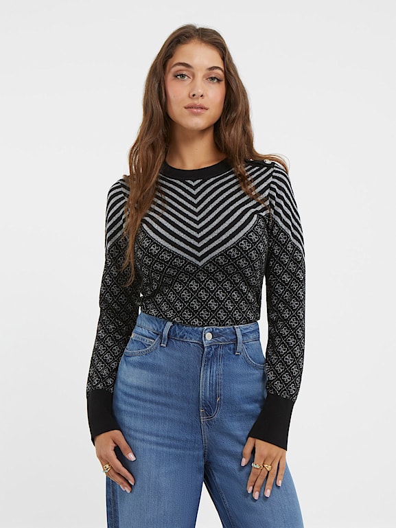 Guess logo discount sweater