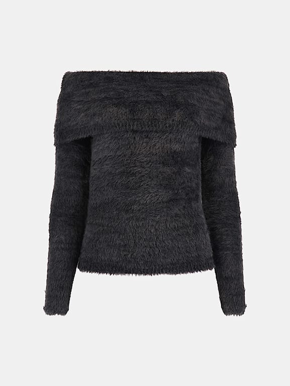 Off shoulder pullover discount schwarz