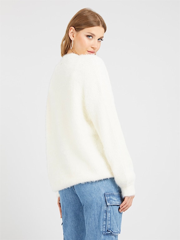 Guess fuzzy sweater cheap