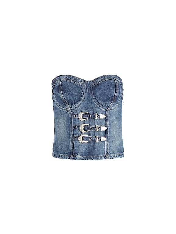 Guess denim bustier top