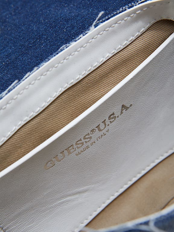 GUESS USA Stud Detailed Denim Shoulder Bag - Farfetch