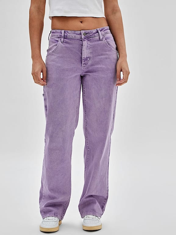 Acid-washed purple carpenter jean, Guess, Women's Straight Leg Jeans  Online