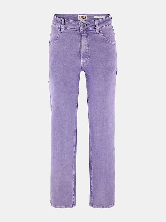 Purple Brand Carpenter Flocked Straight-leg Jeans - Green - 32 (W32 / M), £385.00