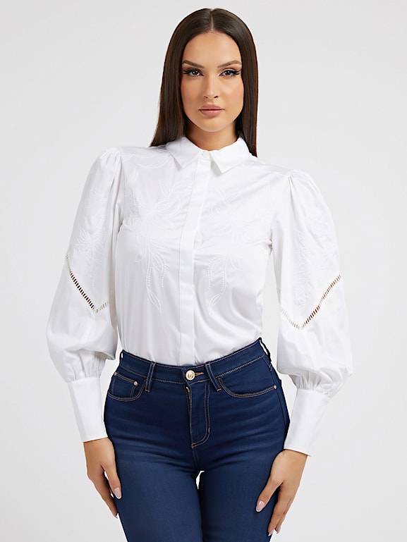 GUESS Floral embroidery blouse