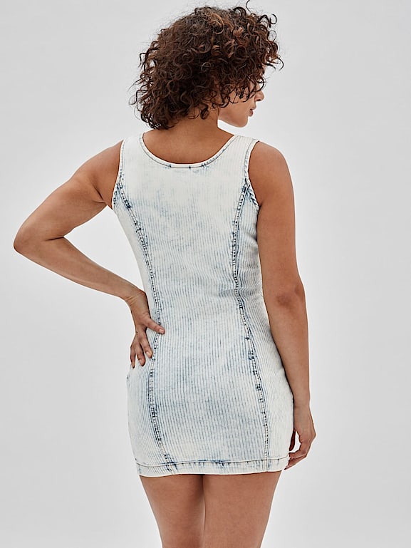 Jean zip up dress sales