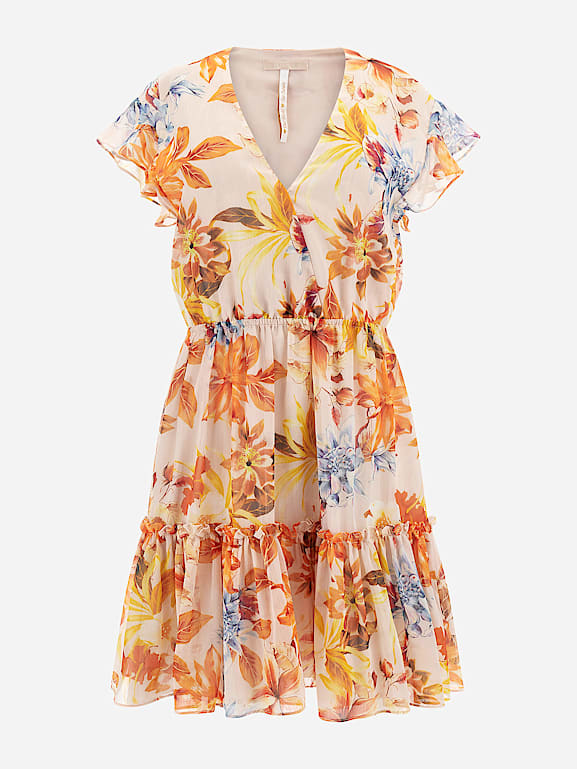 Floral print dress guess hotsell