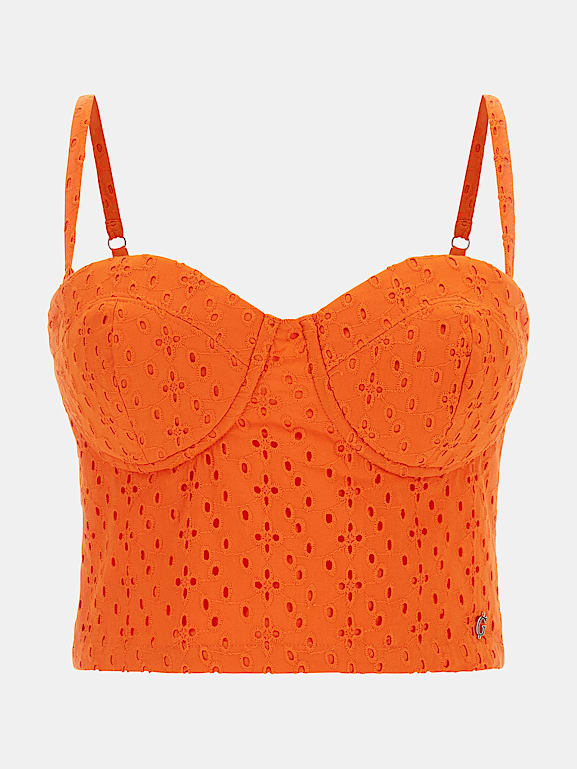 Orange bustier top clearance
