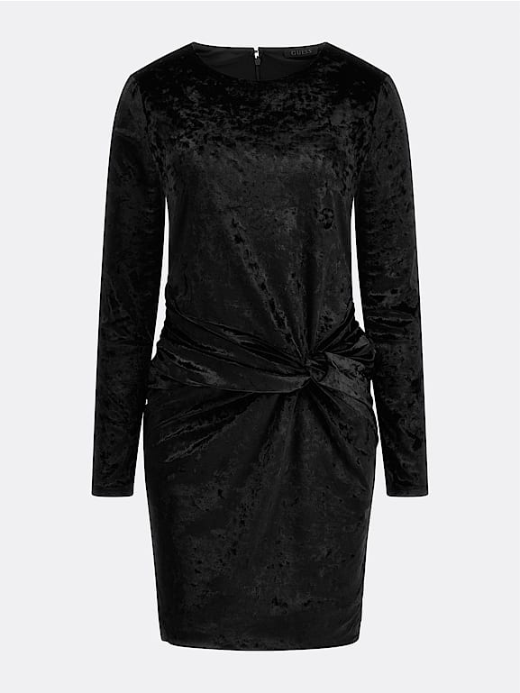 Guess black velvet dress online