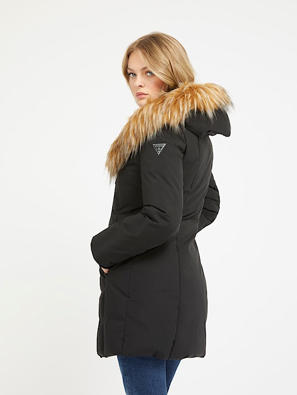 Guess jacket fur hood shop