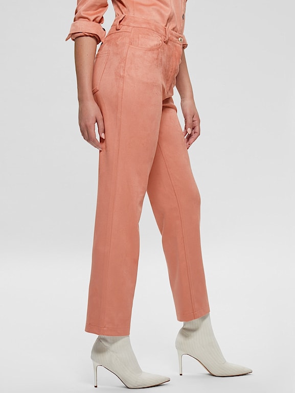 Pink discount suede pants