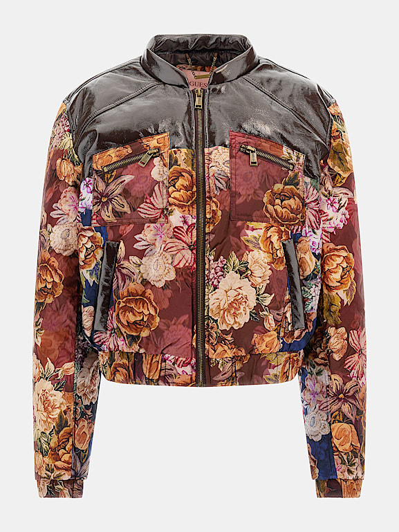 Floral Quilted Bomber Jacket