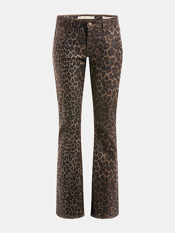 Guess leopard pants hot sale