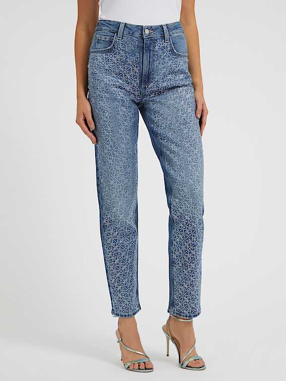 Guess embellished jeans top