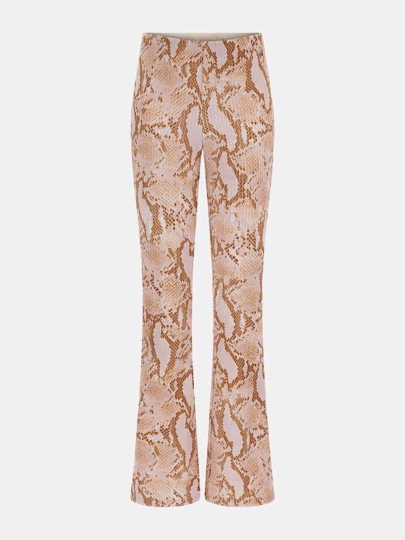 Flared snakeskin trousers cheap